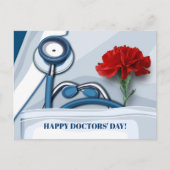 Fijne Artsen Dag. Rode annatie Briefkaart (Voorkant)