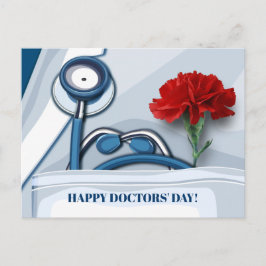 Fijne Artsen Dag. Rode annatie Briefkaart