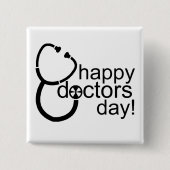 Fijne Artsen Dag! Vierkante Button 5,1 Cm (Voorkant)