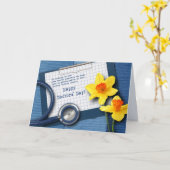 Fijne Artsen Dag.  Wenskaarten Kaart (Gele Bloem)