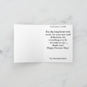 Fijne artsendag met medische hartmonogram bedankkaart (Binnen)