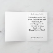 Fijne artsendag met medische hartmonogram kaart (Binnen)