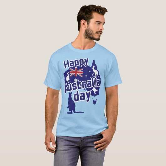 Fijne Australia Day  T-shirt (Voorkant volledig)