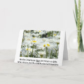 Fijne Baasdag! kaarten Witte Madelief Bloemen Baze (Achterkant)