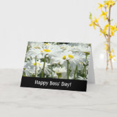 Fijne Baasdag! kaarten Witte Madelief Bloemen Baze (Gele Bloem)