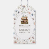 Fijne babyshower-wildbloemen-bedankkaart cadeaulabel (Voorkant)