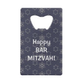 Fijne Bar Mitzvah! Creditkaart Flessenopener (Voorkant)