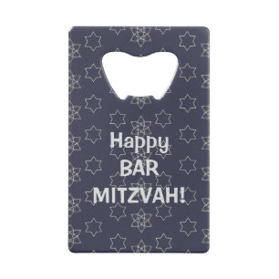 Fijne Bar Mitzvah! Creditkaart Flessenopener