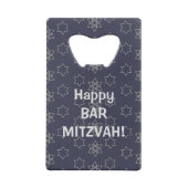 Fijne Bar Mitzvah! Creditkaart Flessenopener (Achterkant)