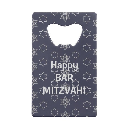 Fijne Bar Mitzvah! Creditkaart Flessenopener (Achterkant)