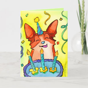 Fijne Barkday! Corgi Birthday Kaart