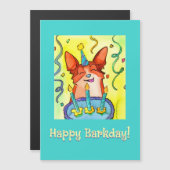 Fijne Barkday! Corgi Birthday Kaart (Voorkant / Achterkant)