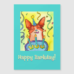 Fijne Barkday! Corgi Birthday Kaart