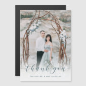 Fijne Bedankt | Muted Blue Wedding Photo (Voorkant / Achterkant)