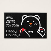 Fijne Beer Holiday Greetings Visitekaartje (Voorkant)