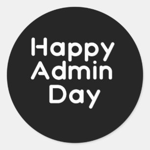 Fijne beheerdag. Dag van administratieve professio Ronde Sticker