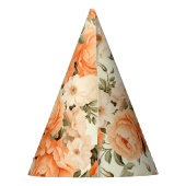 Fijne beige perzikbloemen feesthoedjes (Achterkant)