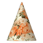 Fijne beige perzikbloemen feesthoedjes (Links)