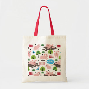 Fijne biggen in de modde Canvas tas