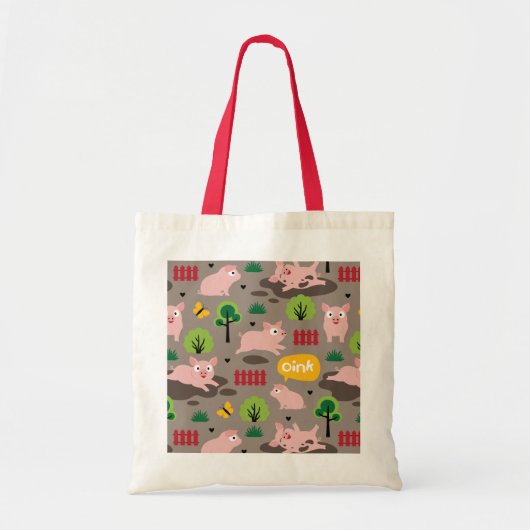 Fijne biggen in de modde Canvas tas (Voorkant)