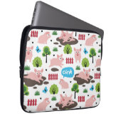 Fijne biggen in de modeelektronicazak laptop sleeve (Voorkant Rechts)