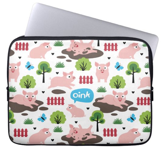 Fijne biggen in de modeelektronicazak laptop sleeve (Voorkant)
