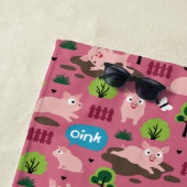 Fijne biggen in de mud-handdoek strandlaken (In situ)