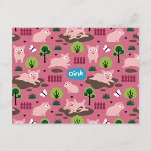 Fijne biggen in het Briefkaart van de modder