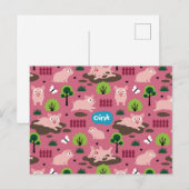 Fijne biggen in het Briefkaart van de modder (Voorkant / Achterkant)