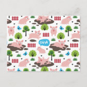 Fijne biggen in het Briefkaart van de modder (Voorkant)