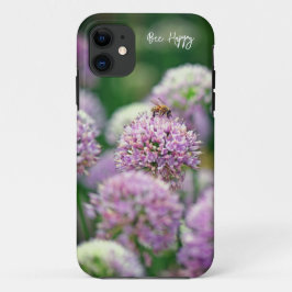 Fijne bij met Paarse Allium Flower Motivatie Case-Mate iPhone Case