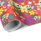 Fijne bijen cadeaupapier (Rol Hoek)