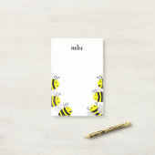 Fijne bijen en bonenkrankbijen na het plukken post-it® notes (Op bureau)