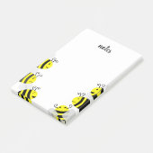 Fijne bijen en bonenkrankbijen na het plukken post-it® notes (Schuin)