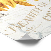 Fijne bijen en Gele Zonnebloemen Poster (Hoek)