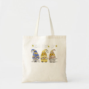 Fijne Bijen Gnome Spring Sunflower Gnome Tote Bag