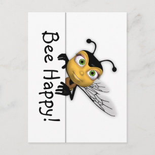 Fijne bijenbriefkaart - Briefkaart voor honingbije