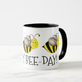 Fijne bijendag Bumblebee Bday Bee Birthday Party Mok (Voorkant rechts)