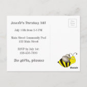 Fijne bijendag Bumblebee Gele Bumble Bee Birthday Briefkaart (Achterkant)