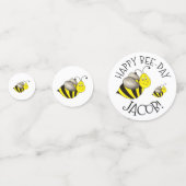 Fijne bijendag Bumblebee Gele Bumble Bee Birthday Confetti (Voorkanten)