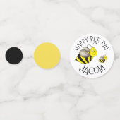 Fijne bijendag Bumblebee Gele Bumble Bee Birthday Confetti (Achterkanten)