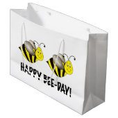 Fijne bijendag Bumblebee Honey Bee Bday Birthday Large Cadeautasje (Voorkant Gekanteld)