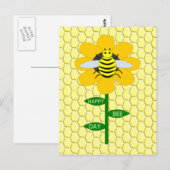 Fijne Bijendag Verjaardag Hommels Briefkaart (Voorkant / Achterkant)