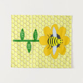 Fijne Bijendag Verjaardag Hommels Wandkleed (Voorkant (horizontaal))