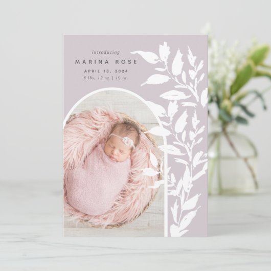 Fijne bladeren | Aankondiging van de foto ter gebo (Staand voorkant)