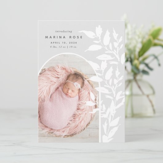 Fijne bladeren | Aankondiging van de foto ter gebo (Staand voorkant)