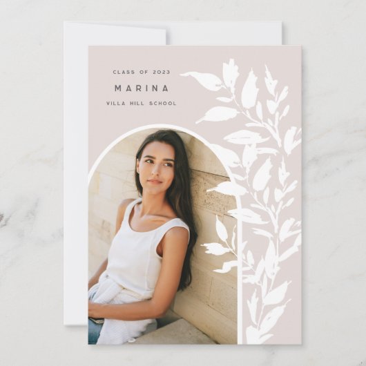 Fijne bladeren | Foto-Afstuderen Aankondiging (Voorkant)