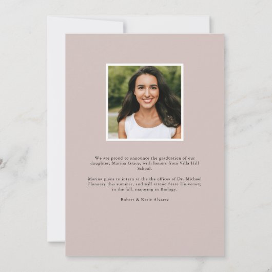 Fijne bladeren | Foto-Afstuderen Aankondiging (Achterkant)