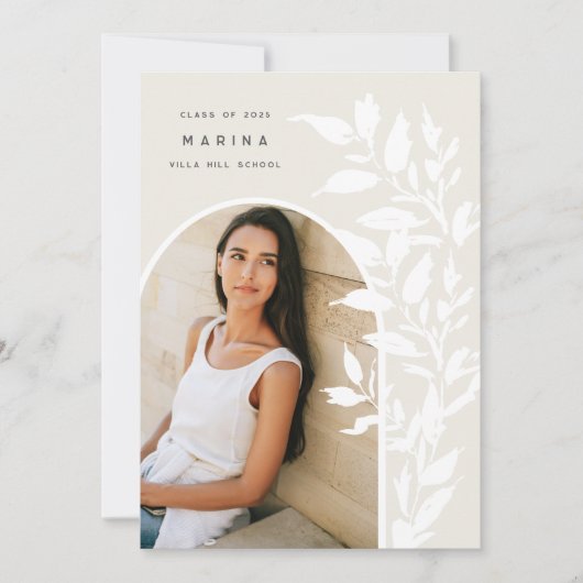 Fijne bladeren | Foto-Afstuderen Aankondiging (Voorkant)