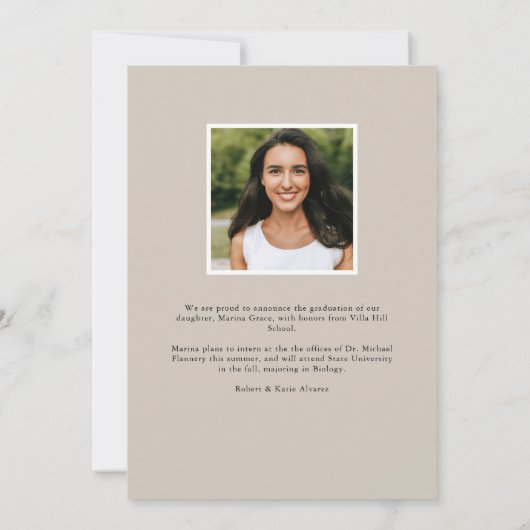 Fijne bladeren | Foto-Afstuderen Aankondiging (Achterkant)